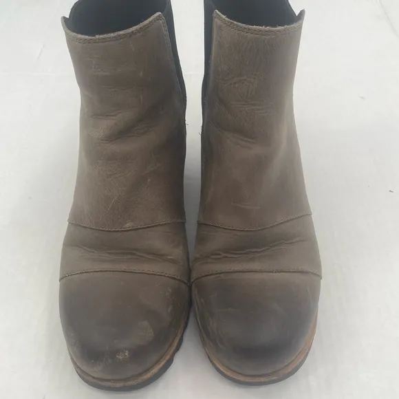 SOREL I Boots Wedge Lea Waterproof Size 9 Tan Black