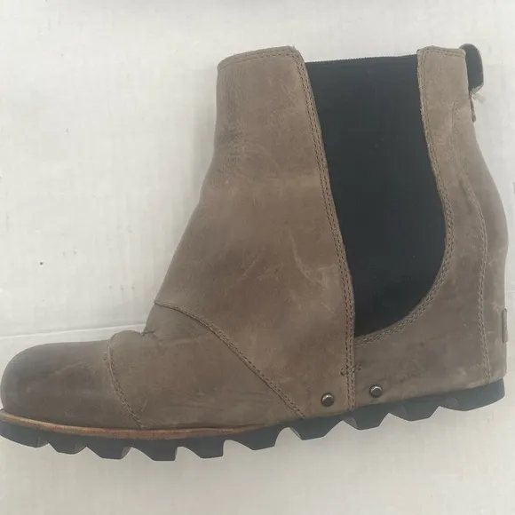 SOREL I Boots Wedge Lea Waterproof Size 9 Tan Black