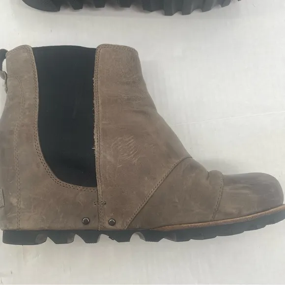 SOREL I Boots Wedge Lea Waterproof Size 9 Tan Black
