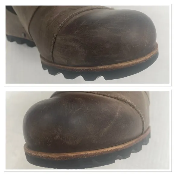 SOREL I Boots Wedge Lea Waterproof Size 9 Tan Black