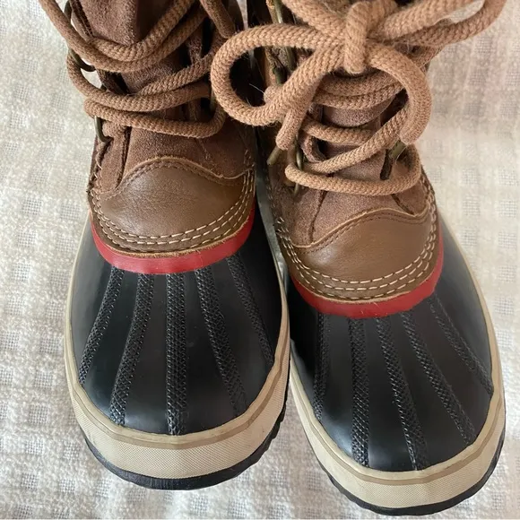 Sorel Joan if Arctic women’s suede camel brown/black waterproof boots