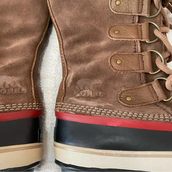 Sorel Joan if Arctic women’s suede camel brown/black waterproof boots