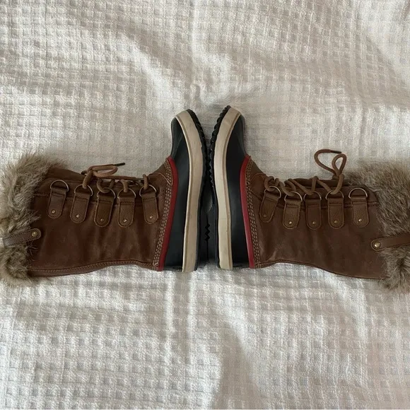 Sorel Joan if Arctic women’s suede camel brown/black waterproof boots