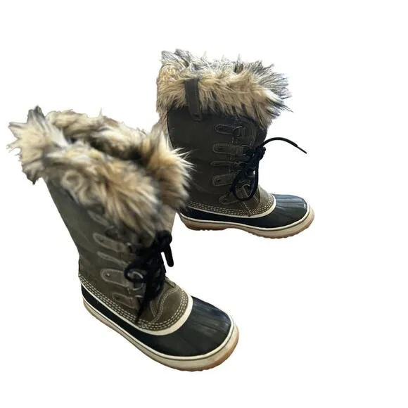 Sorel Joan of Arctic Faux Fur Women's Waterproof Snow Boots Size 6