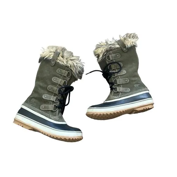 Sorel Joan of Arctic Faux Fur Women's Waterproof Snow Boots Size 6