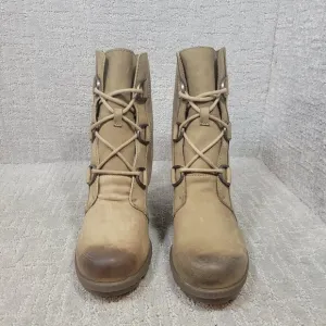 Sorel Joan Of Arctic II Womens Size 9 US Olive Green Leather Lace Up Wedge Boots