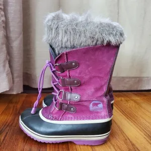 Sorel Joan of arctic insulated winter snow boots purple youth size 5