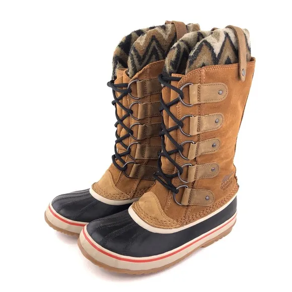 Sorel Joan of Arctic Knit Elk Waterproof Winter Snow Boots 8.5