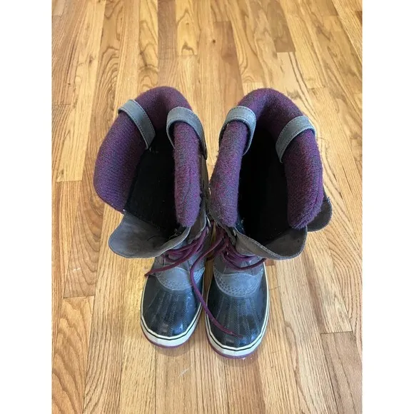 Sorel Joan of Arctic Knit Waterproof Boots Womens Size 7.5 US Gray NL2084-051