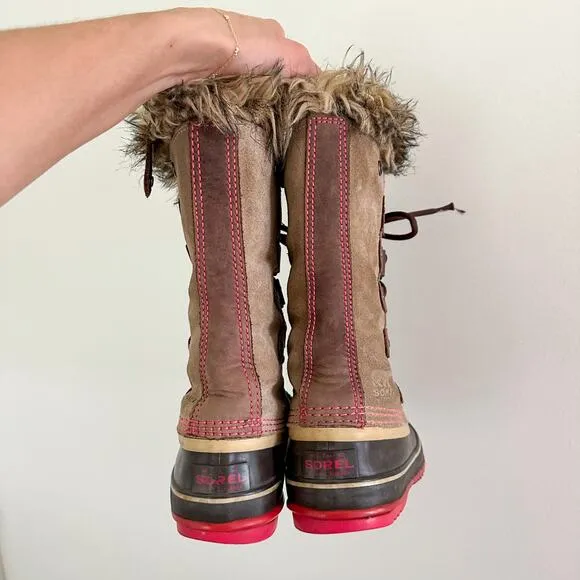 Sorel Joan Of Arctic Lace Up Mid-Calf Lace-Up Winter Boots Brown/Black 5