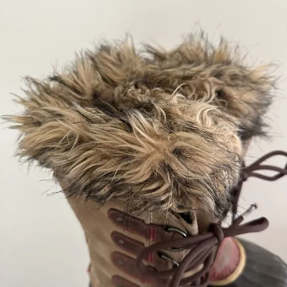 Sorel Joan Of Arctic Lace Up Mid-Calf Lace-Up Winter Boots Brown/Black 5
