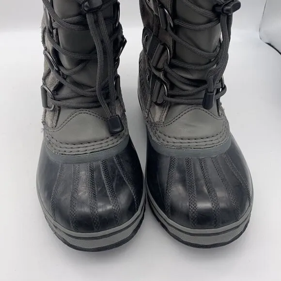 Sorel Joan of Arctic Snow Boots Quarry Suede Leather Winter Rubber Youth Size 3