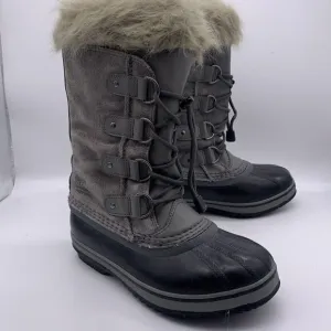 Sorel Joan of Arctic Snow Boots Quarry Suede Leather Winter Rubber Youth Size 3