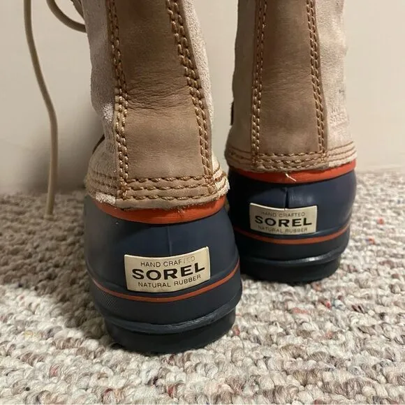 Sorel Joan Of Arctic Tan Waterproof Lined Shearling Winter Boots- Size 7