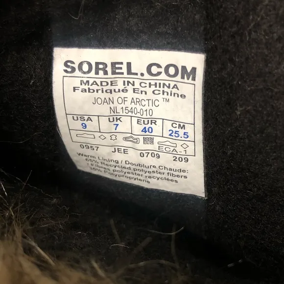 Sorel Joan of Arctic Waterproof Boots Size 9