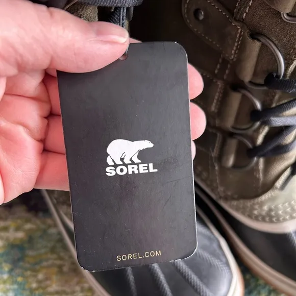 Sorel Joan of Arctic Waterproof Olive Green Winter Boots Size 9 NEW