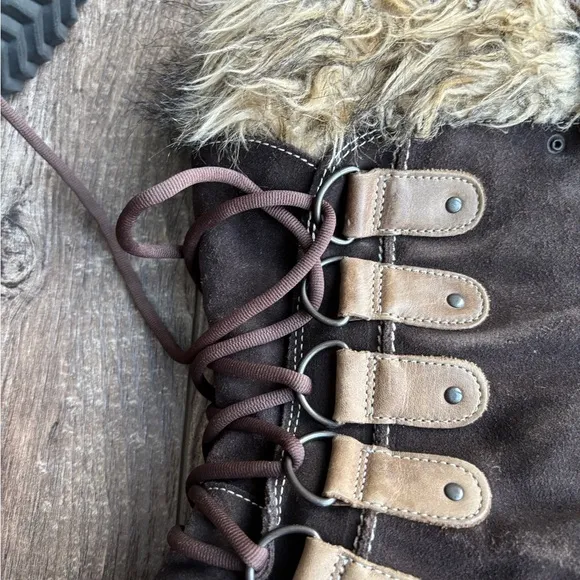 Sorel Joan of Arctic Waterproof Snow Boots Brown Women's Size 8