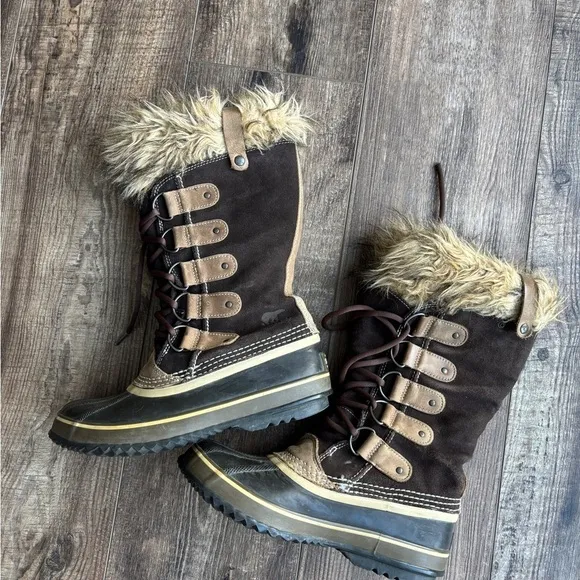 Sorel Joan of Arctic Waterproof Snow Boots Brown Women's Size 8