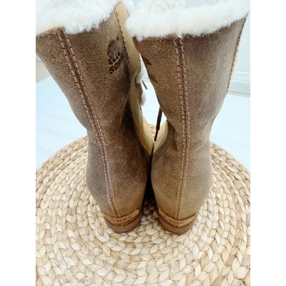 Sorel Joan of Arctic Wedge II Leather Shearling Boots 8
