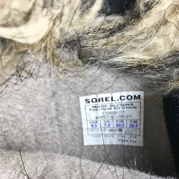Sorel Joan of Arctic Women's Winter Snow Waterproof Black Boots NL1540 Size 9.5