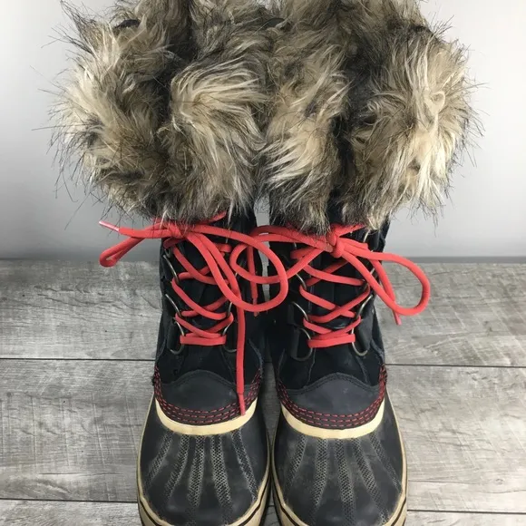 Sorel Joan of Arctic Women's Winter Snow Waterproof Black Boots NL1540 Size 9.5