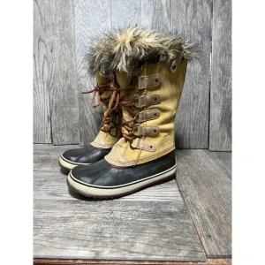 Sorel Joan of Artctic Boots Insulated WaterProof Suede Snow Duck Rubber Tall 11