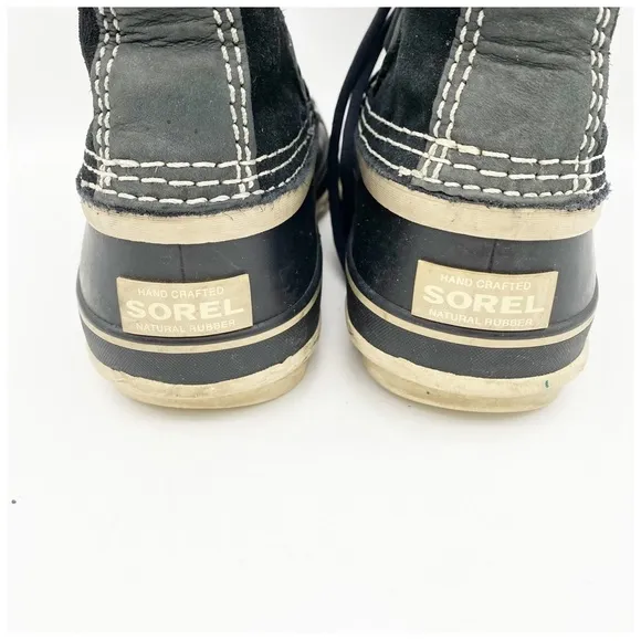 Sorel Joan of Artic Fur Black Boots Size 8