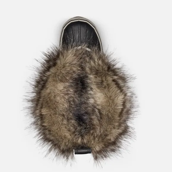 Sorel Joan of Artic Waterproof Fur Trim Leather Winter Tall Lace-Up Boots