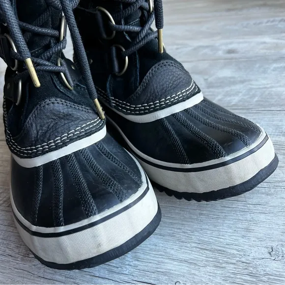 Sorel Joan of Artic Waterproof Fur Trim Leather Winter Tall Lace-Up Boots