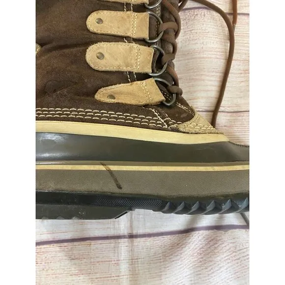 Sorel Joan Of The Arctic Brown Tan Tall Waterprrof Winter Boots - 8