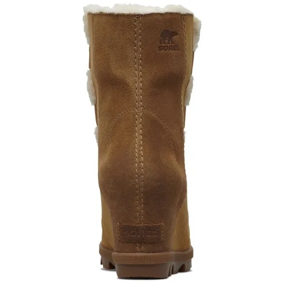 Sorel Joan Wedge II Shearling-Lined Boots Platforms Size 9.5