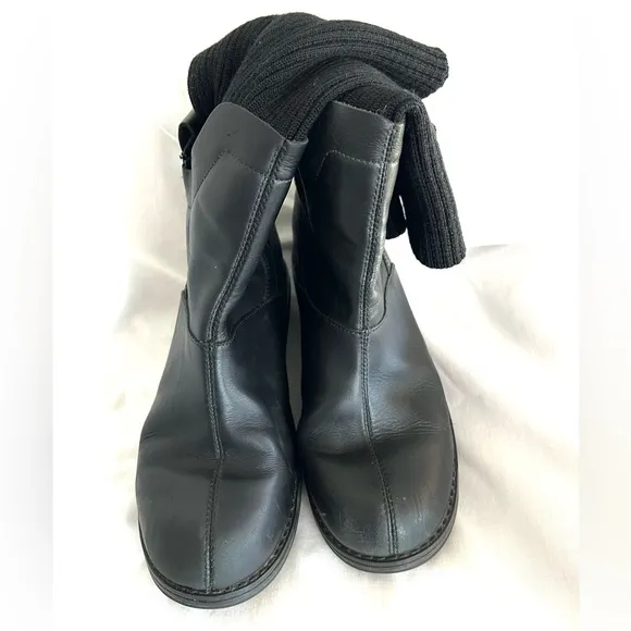 SOREL Juneau Snow Winter Boots Women’s size 8 Black Columbia Knit Liners