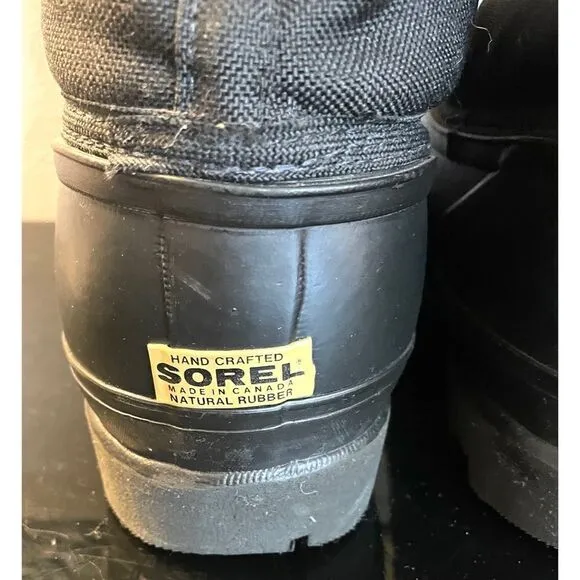 Sorel Kaufman Men's Black Winter Snow  Tall Boots Men’s Size 13 Wool Lining NEW!