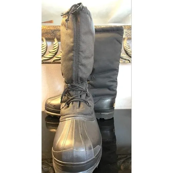Sorel Kaufman Men's Black Winter Snow  Tall Boots Men’s Size 13 Wool Lining NEW!
