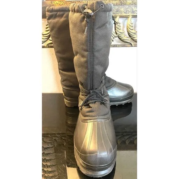 Sorel Kaufman Men's Black Winter Snow  Tall Boots Men’s Size 13 Wool Lining NEW!
