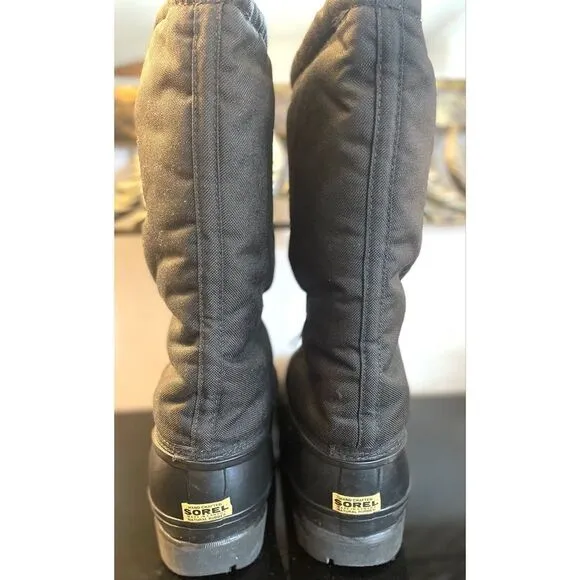 Sorel Kaufman Men's Black Winter Snow  Tall Boots Men’s Size 13 Wool Lining NEW!