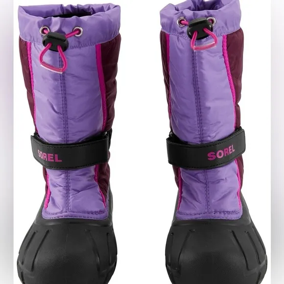Sorel Kid's Flurry Purple Dahlia/Paisley Waterproof Thermal Lined Snow Boot