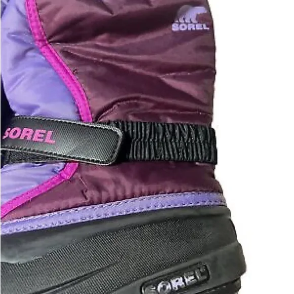 Sorel Kid's Flurry Purple Dahlia/Paisley Waterproof Thermal Lined Snow Boot