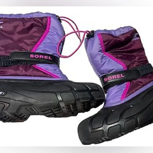 Sorel Kid's Flurry Purple Dahlia/Paisley Waterproof Thermal Lined Snow Boot