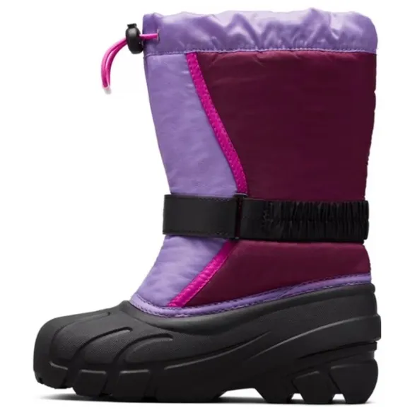 Sorel Kid's Flurry Purple Dahlia/Paisley Waterproof Thermal Lined Snow Boot