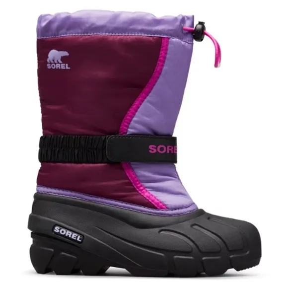 Sorel Kid's Flurry Purple Dahlia/Paisley Waterproof Thermal Lined Snow Boot