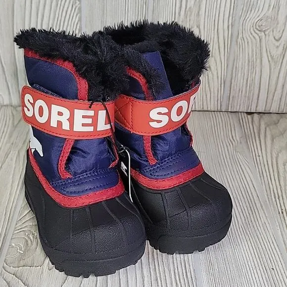 Sorel Kids Snow Commander Insulated Waterproof Boots Toddler Size 4 NEW