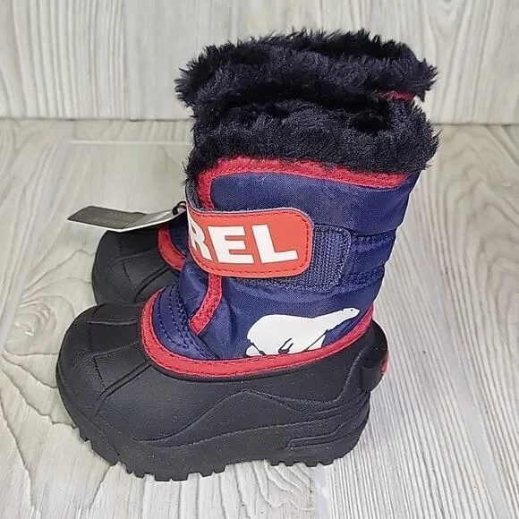 Sorel Kids Snow Commander Insulated Waterproof Boots Toddler Size 4 NEW