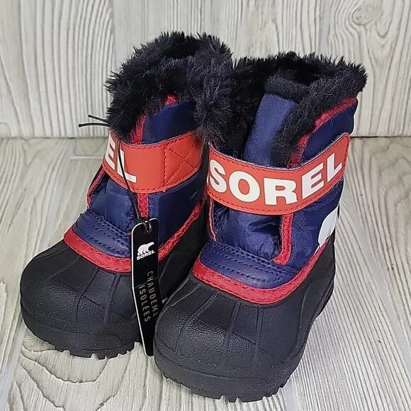 Sorel Kids Snow Commander Insulated Waterproof Boots Toddler Size 4 NEW