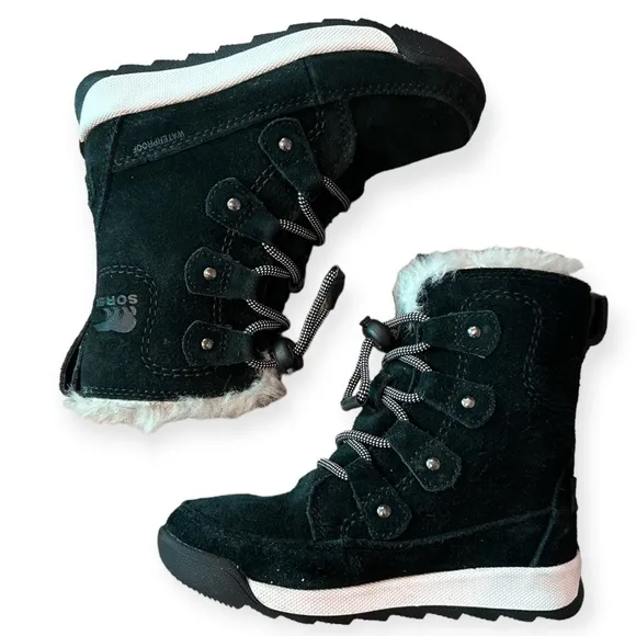 SOREL | Kids Whitney II Joan Lace Winter Boots in Black