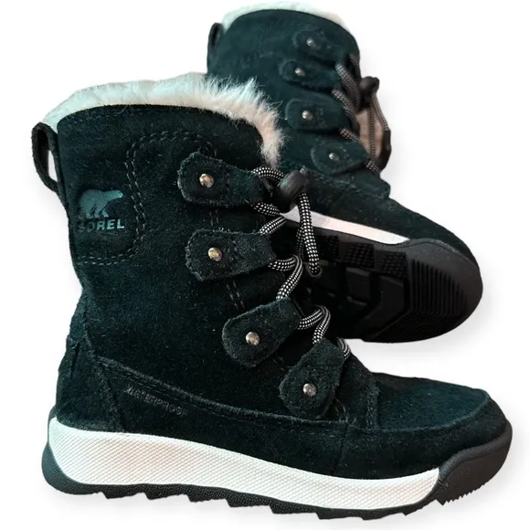 SOREL | Kids Whitney II Joan Lace Winter Boots in Black