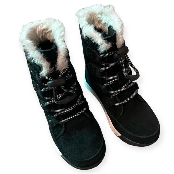 SOREL | Kids Whitney II Joan Lace Winter Boots in Black