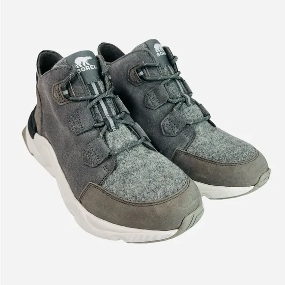 SOREL Kinetic RNGD Caribou Waterproof Insulated Boots Gray Womens Size 11