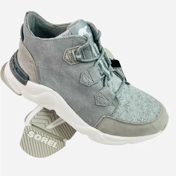 SOREL Kinetic RNGD Caribou Waterproof Insulated Boots Gray Womens Size 11