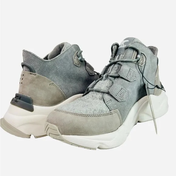 SOREL Kinetic RNGD Caribou Waterproof Insulated Boots Gray Womens Size 11